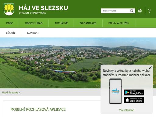 oficiální stránky obce háj ve slezsku