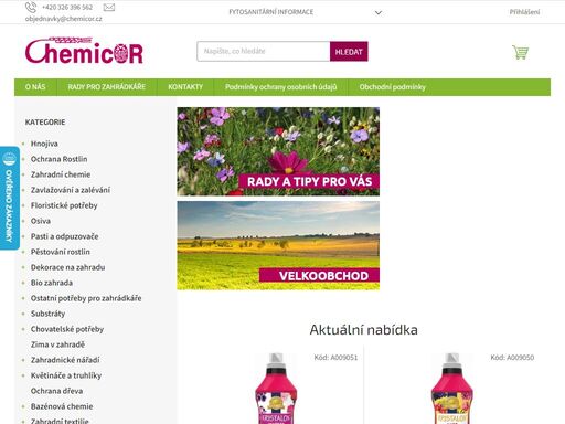 vše pro zahradu a údržbu vaší zahrady. hnojiva, substráty, semena, postřiky, chemie, kompostéry,… poradíme s výběrem. máme i online poradnu.