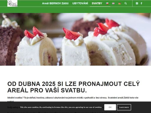 pronájem svatebního areálu. svatební obřad, hostina i ubytování na jednom místě. vlastní jídlo i pití, platíte jen za pronájem areálu.