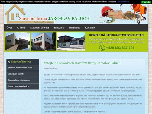 internetové stránky stavební firmy jaroslav palůch
