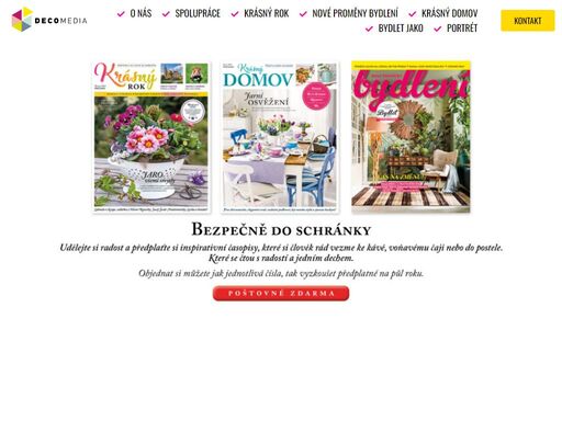 vítejte na stránkách českého vydavatelství deco media! v našich časopisech najdete příjemné stránky života, pomalý životní styl, bydlení a design!