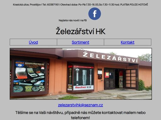 železářství v prostějově pro vás.