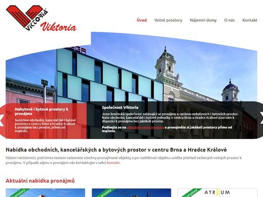 jsme společnost, která nabízí pronájem kancelářských a bytových prostorů v centru brna. žádná provize, ani realitky. spolehlivá spolupráce přímo s majitelem. 