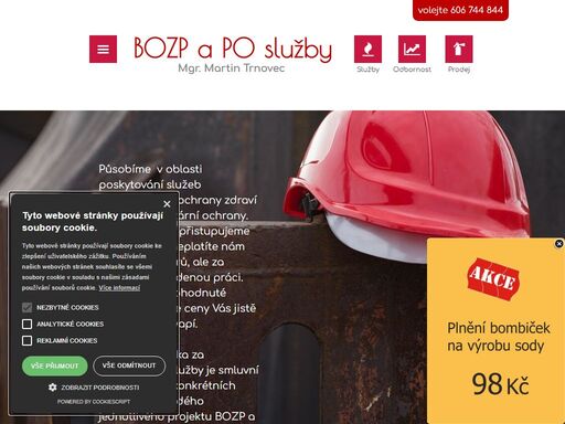 nabízíme komplexní služby v oblasti bozp a po, včetně revizí a prodeje hasicích přístrojů a hydrantů, prevence rizik, kompletní dokumentace, školení zaměstnanců a dalších služeby bozp a po.