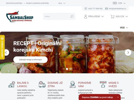 nakupujte asijské potraviny on-line. autentické potraviny přímo z asie. největší nabídka asijských potravin na českém internetu. recepty a tipy. doprava zdarma.