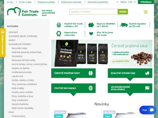 vítejte ve fair trade centru, kde chutná spravedlivější život. vítáme vás na webu fairtradecentrum.cz, kde můžete vybírat z vůbec nejširší nabídky fair trade potravin v české republice. dovážíme zboží 36 různých fairtradových značek, a naše nabídka je tak uceleným přehledem výrobků, které ve spravedlivějším konceptu…