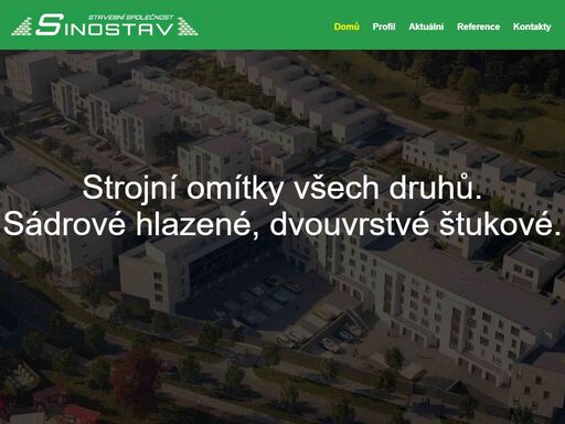 strojní omítky, jádrové omítky, štukové omítky, stavební firma sinostav, brno