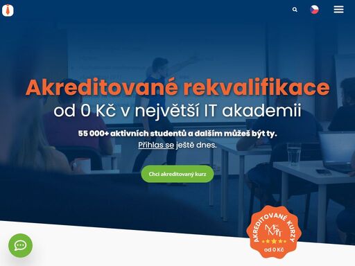 největší česká it akademie. rekvalifikační kurzy pro c# .net, javu, python, javascript a php. rozsáhlý e-learning i pro c/c++, kotlin, swift, sql a další.