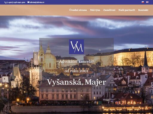 akvm je advokátní kanceláří, jejíž jádro tvoří mladý a dynamicky se rozvíjející kolektiv právníků, v němž se aktivní a flexibilní přístup k širokému spektru potřeb a přání klientů spojuje s letitými zkušenostmi v oboru.