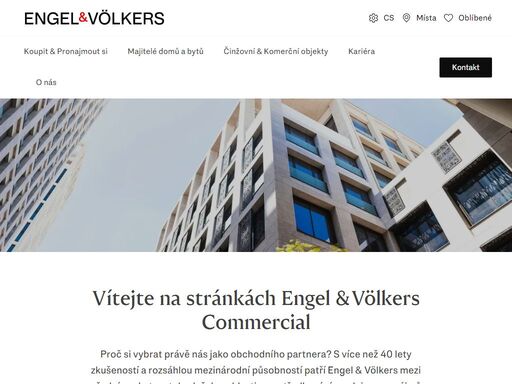 vyberte si engel & völkers jako spolehlivého partnera s více než 40 lety zkušeností a mezinárodním zázemím pro prodej i pronájem rezidenčních a komerčních nemovitostí v české republice.