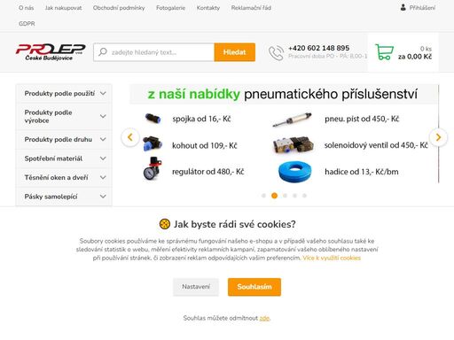 lepidla, tmely, silikony, těsnění, pneumatické příslušenství, spotřební materiál, české budějovice