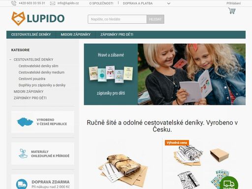 vyrábíme cestovatelské deníky, midori zápisníky a zápisníky pro děti i dospělé.