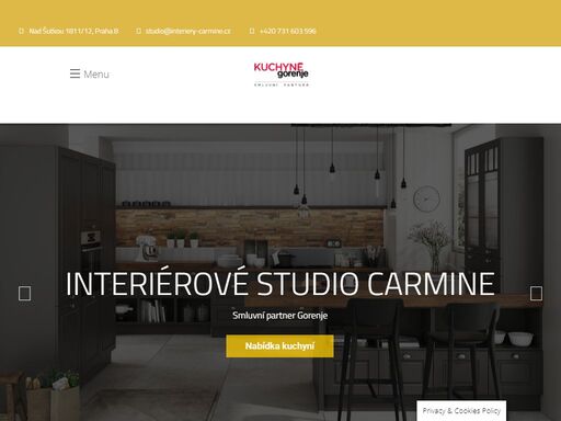 interiérové studio carmine, praha 8 - smluvní partner gorenje a mora. prodej a servis spotřebičů, prodej kuchyní, design interiérů, rekonstrukce, nová výstavba