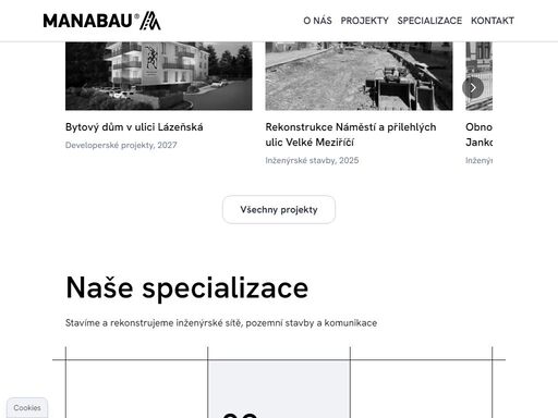 stavby a rekonstrukce inženýrských sítí, pozemních a dopravních staveb