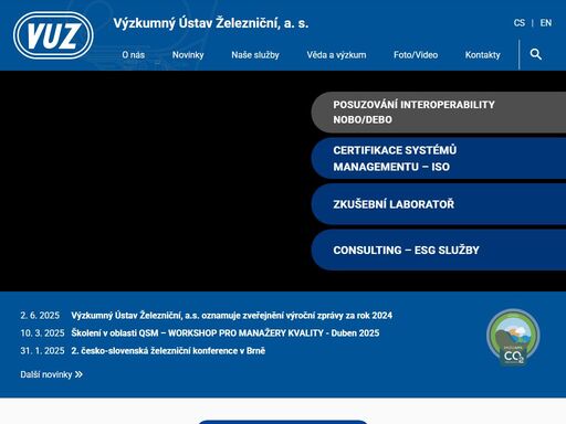 vítejte na stránkách výzkumného ústavu železničního, a. s.