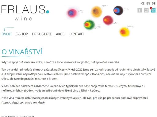 oficiální webová stránka a eshop rodinného vinařství frlaus. wine.