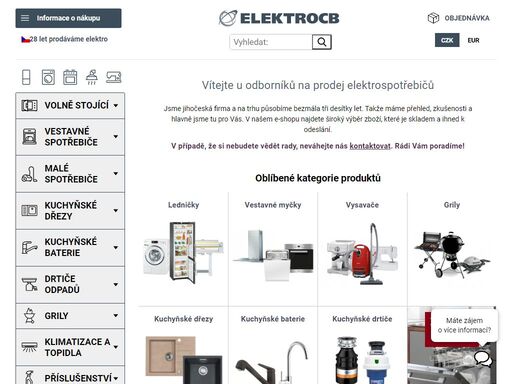 prodejna a e-shop s elektrospotřebiči. nabízíme dopravu a montáž zdarma. miele, liebherr, aeg, electrolux, bosch. česká distribuce.