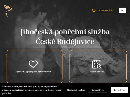 zajišťujeme nepřetržité převozy zesnulých, vyřízení všech druhů smutečního rozloučení, pohřeb do země, žehem, uložení do hrobky. vyřízení úmrtního listu, tisk parte na počkání, výkop hrobu, prodej uren, smuteční vazby, rakví a drobného pohřebního zboží.