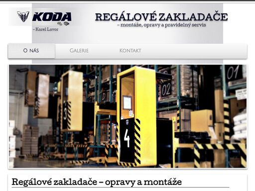 opravy, pravidelný servis, revize a montáže regálových zakladačů - karel lavor koda