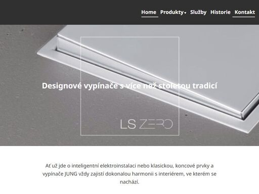 designové vypínače, knx ovladače, zásuvky a termostaty jung