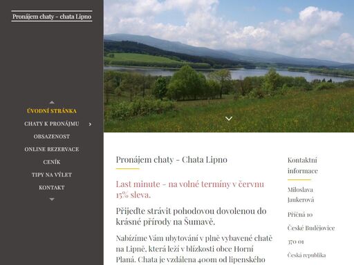 ubytování lipno - horní planá