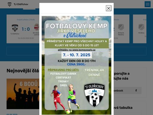 oficiální web tj oldřichov. tradiční fotbalový klub s rodinnou atmosférou a prací s mládeží. přidejte se a zažijte týmového ducha!