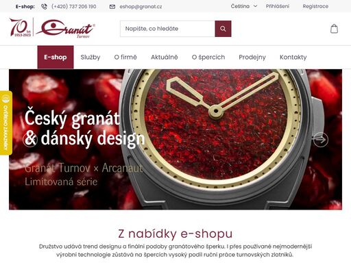 originální šperky s českým granátem. 70 let tradice * ruční práce turnovských zlatníků v kombinaci s moderními technologiemi.