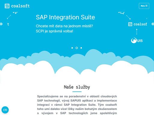 váš partner pro rozšíření systému sap. speficializujeme se na poradenství v oblasti cloudových sap technologií, vývoj sapui5 aplikací a implementace integrací v rámci sap integration suite.