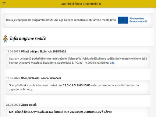 mateřská škola soukenická. mš v centru a zeleni brno.