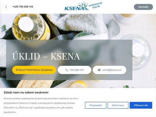 ksena s.r.o jeto velká škála služeb – úklid kanceláří a bytu, společných prostor a domu, posvatební a generální úklid, myti oken, čištění koberců, strojové čištění podlah a jiné úklidové práce.