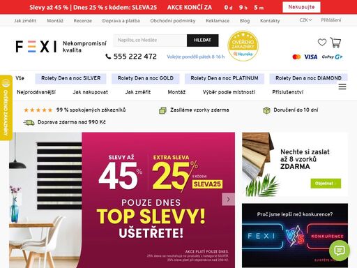 rolety den a noc - snadná montáž bez vrtání ? přes 130 druhů látek ??  slevy až 45 % ? záruka 4 roky ? zasíláme až 8 vzorků ? doprava zdarma od 990 kč