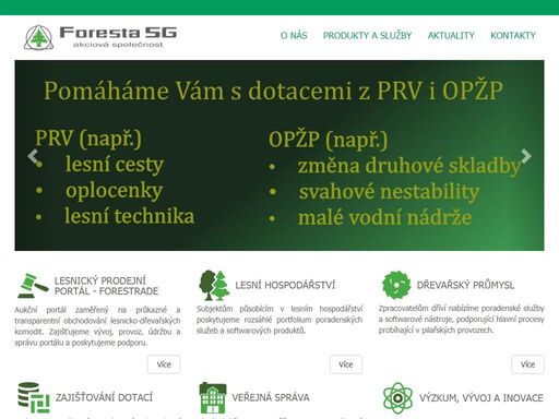 portál foresta sg, a.s., poradenské a softwarové společnosti zaměřené na oblast lesního hospodářství a dřevozpracujícího průmyslu.