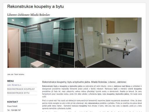zabýváme se rekonstrukcí koupelny, rekonstrukcí bytu a bytového jádra v jablonci, liberci a mladé boleslavi