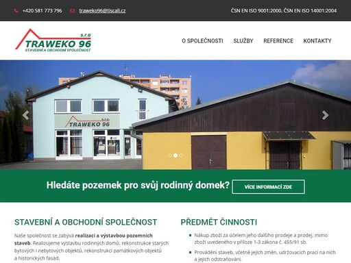 zabýváme se realizací a výstavbou pozemních staveb. držitel certifikátů čsn en iso 9001:2001, čsn en iso 14001:2004.