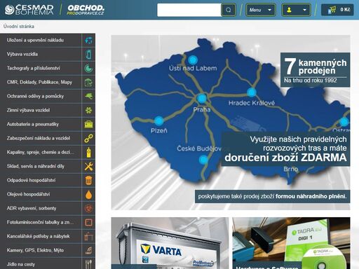 e-shop sdružení automobilových dopravců česmad bohemia. vše potřebné pro osobní, nákladní i autobusovou dopravu. 7 kamenných prodejen po celé české republice.