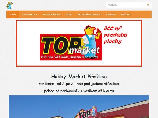    
   
   
   
   
hobby market přeštice   
sortiment od a po z - vše pod jednou střechou   
pohodlné parkování - s vozíkem až k autu   
   
   
   
   
   ...