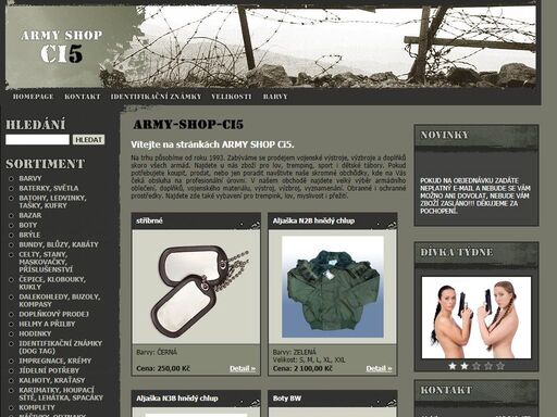 army shop ci 5, nákup, prodej, komisní prodej, ražení identifikačních (psích) známek