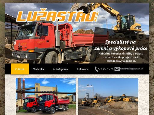 spolehlivá stavební firma zaměřená na výkopové práce, zemní práce, demolice objektů a autodoprava.