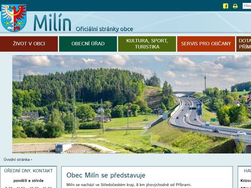 oficiální stránky obce milín
