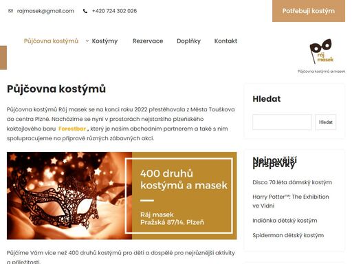 půjčovna kostýmů v centru plzně. půjčíme vám více než 400 druhů kostýmů pro děti a dospělé pro nejrůznější aktivity a příležitosti.