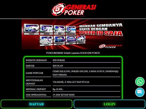 nikmati permainan idn poker terbaik sekarang juga, dengan daftar idn poker melalui agen idn poker terpercaya.