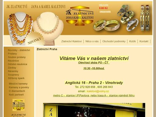 zlatnictví, šperky, snubní prsteny, opravy zlata, zlato - zlatnictví kaletovi