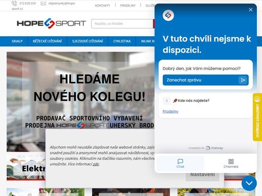 ryze český obchod ve kterém najdete širokou škálu sportovního zboží od lyží přes kola, kolečkové brusle až po oblečení a doplňky. tři kamenné prodejny na moravě a e-shop.