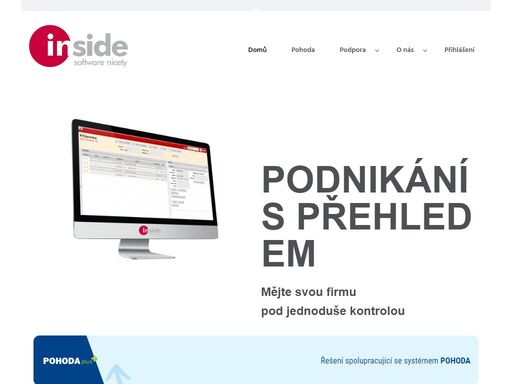 informační systém inside software nicety je internetová aplikace, která nabízí kompletní řízení obchodu, skladů a výroby včetně fakturace. dá se použít jako nadstavba nad účetní systém pohoda a propojit se stolařským systémem optimik.