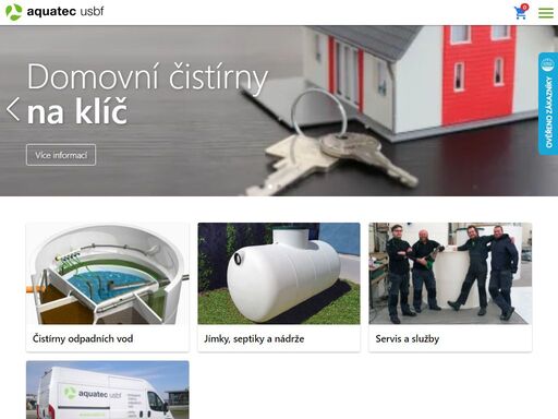 jsme česká firma, která se specializuje na dodávky osvědčených biologických čistíren odpadních vod aquatec at, používající moderní technologii vfl (vertical flow labyrinth) a usbf (upflow sludge blanket filtration). dodáváme také kvalitní pp jímky a roto nádrže.