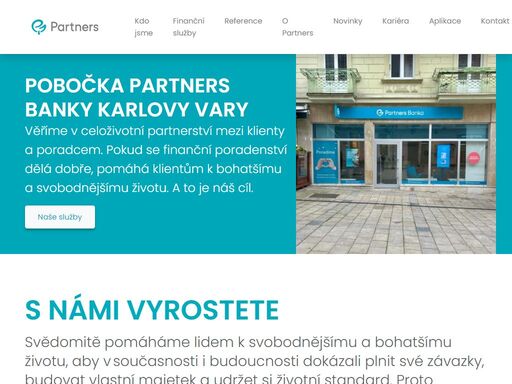 pobočka partners banky karlovy vary poskytuje nezávislé finanční poradenství a osobní finanční plánování. finanční poradce vám pomůže ve sjednání a kalkulaci hypotéky, pojištění nebo investic
