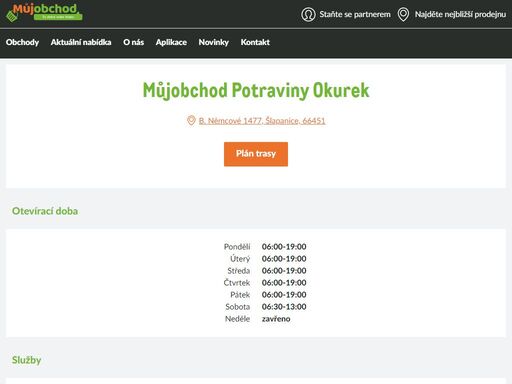 potraviny okurek - můj obchod