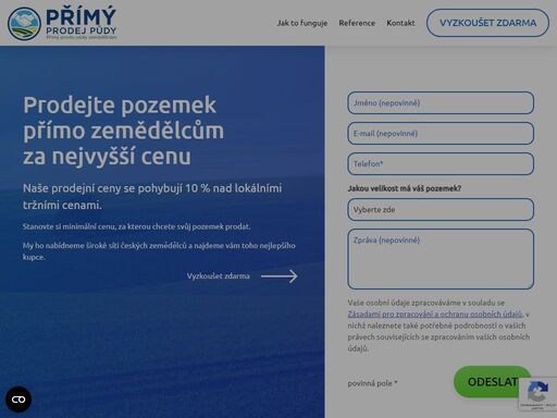 chcete prodat svůj pozemek přímo zemědělcům za nejvyšší cenu? vyzkoušejte naše služby zdarma! naše ceny se pohybují 10 % nad lokálním trhem.