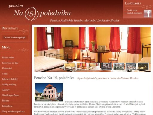 nabízíme ubytování v penzionu na 15. poledníku v jindřichově hradci v jižních čechách.