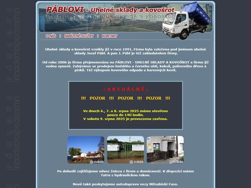 páblovi - uhelné sklady a kovošrot